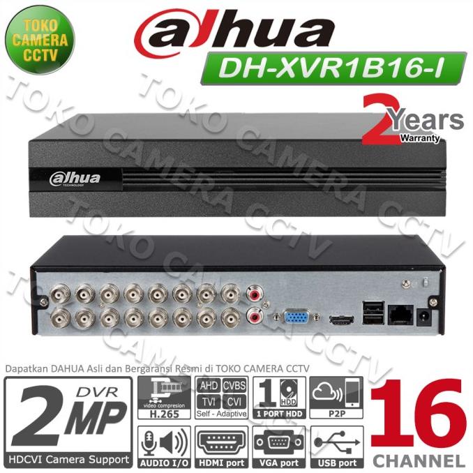 DVR DAHUA 16 CHANNEL XVR1B16i 2MP DVR 16CH DAHUA XVR 1B16 i