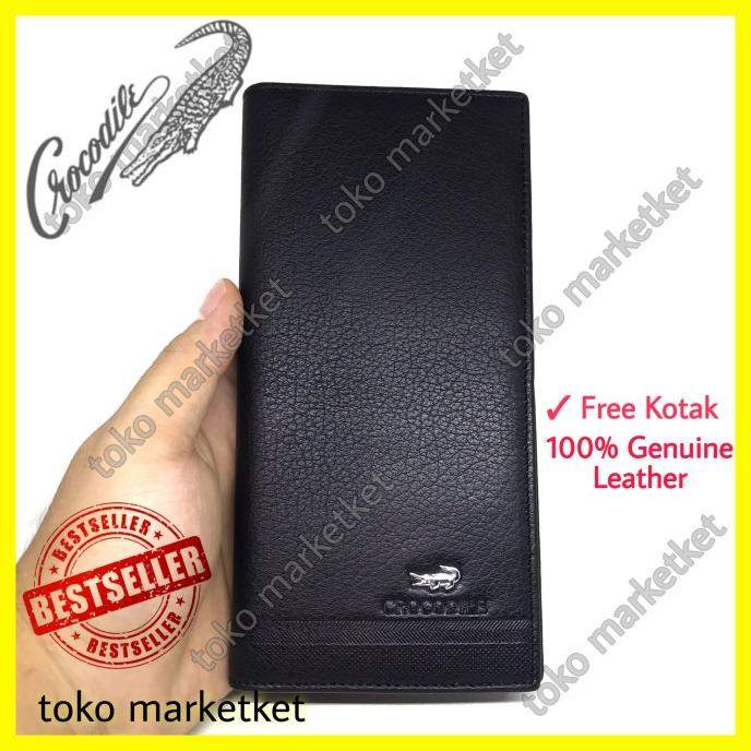 Laris Dompet Panjang Kulit Asli Pria Crocodile C 1201 08 Impor Import
