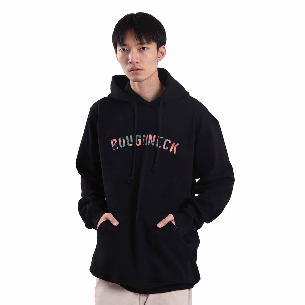 ゜ Roughneck H264 Sig Color Chalk Black Hoodie ャ