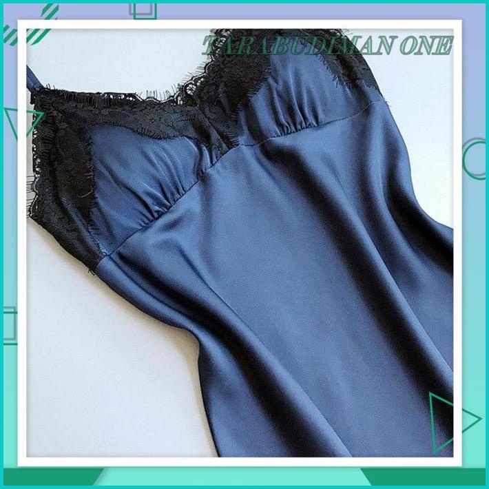 BAJU TIDUR WANITA SEXY LINGERIE DASTER SATIN SEXY RENDA OPEN LACE BAHAN SATIN RENDA HALUS ASLI IMPOR