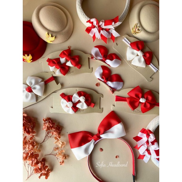 jepit anak agustusan aksesoris rambut agustusan 17 agustus hairclip sofiaheadband