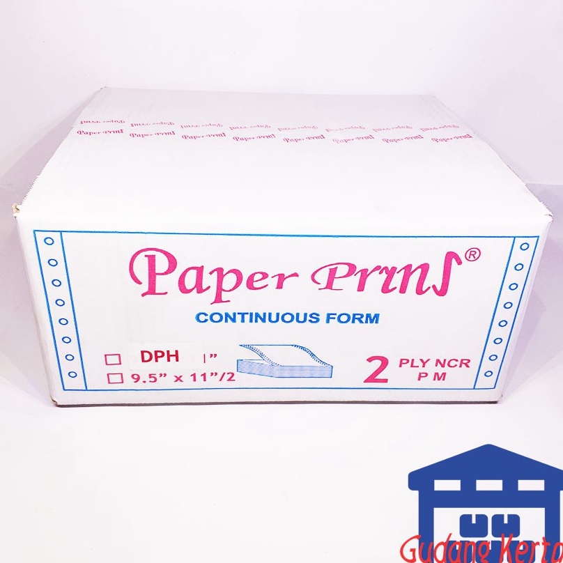 

Murah.. CONTINUOUS FORM 91/2 /2 X 11/2 2PLY PAPERPRYNS (BAGI 4 WARTEL) BNN
