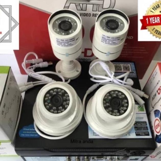 PAKET CCTV ONLINE 1080P 4 KAMERA CCTV DVR 4 CH 4 CHANNEL 5MP CAMERA