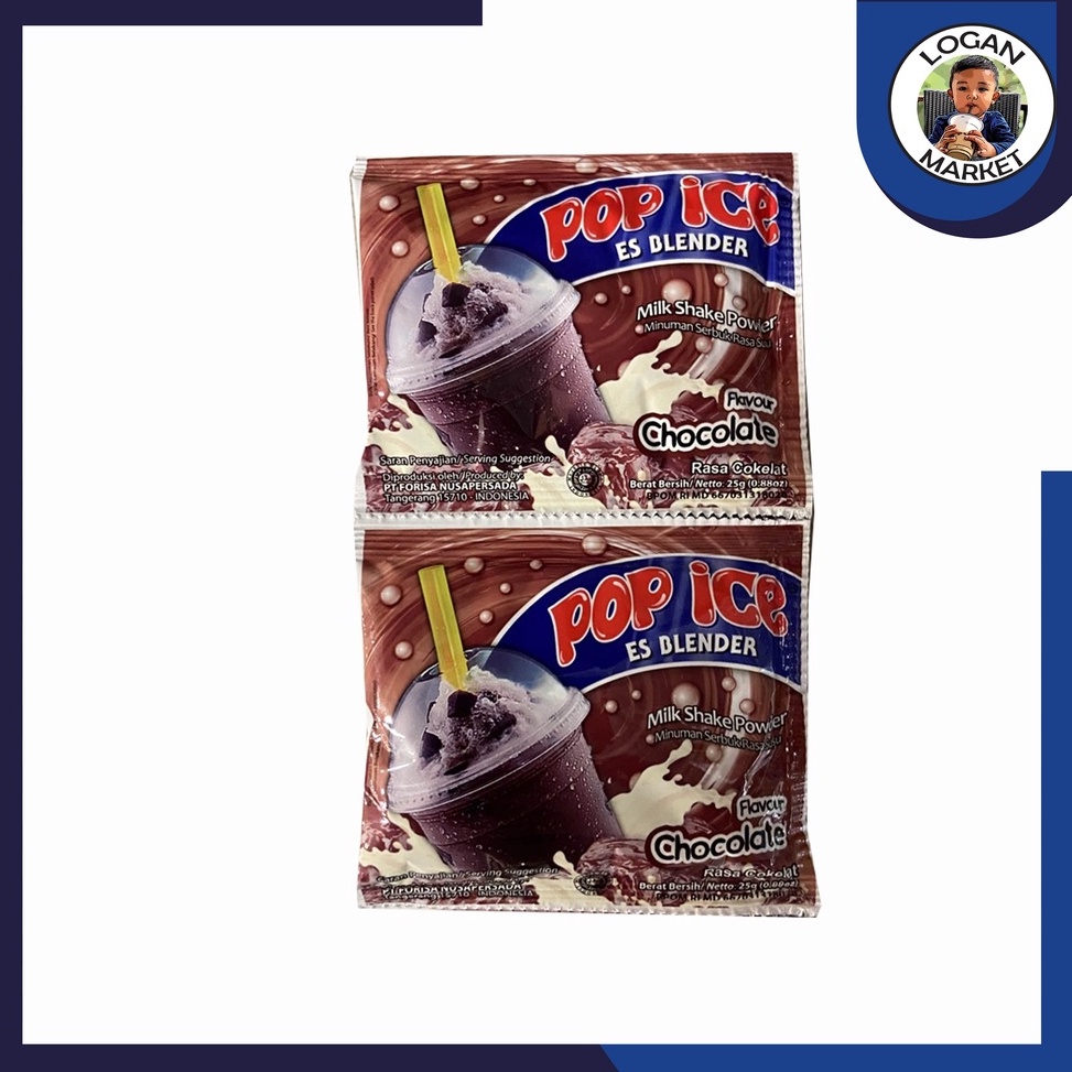 

➺Best Seller DKDYI Pop Ice Es Blender Coklat Chocolate Renceng 10 Pcs Sachet 25gram 25 gr H80 Ready