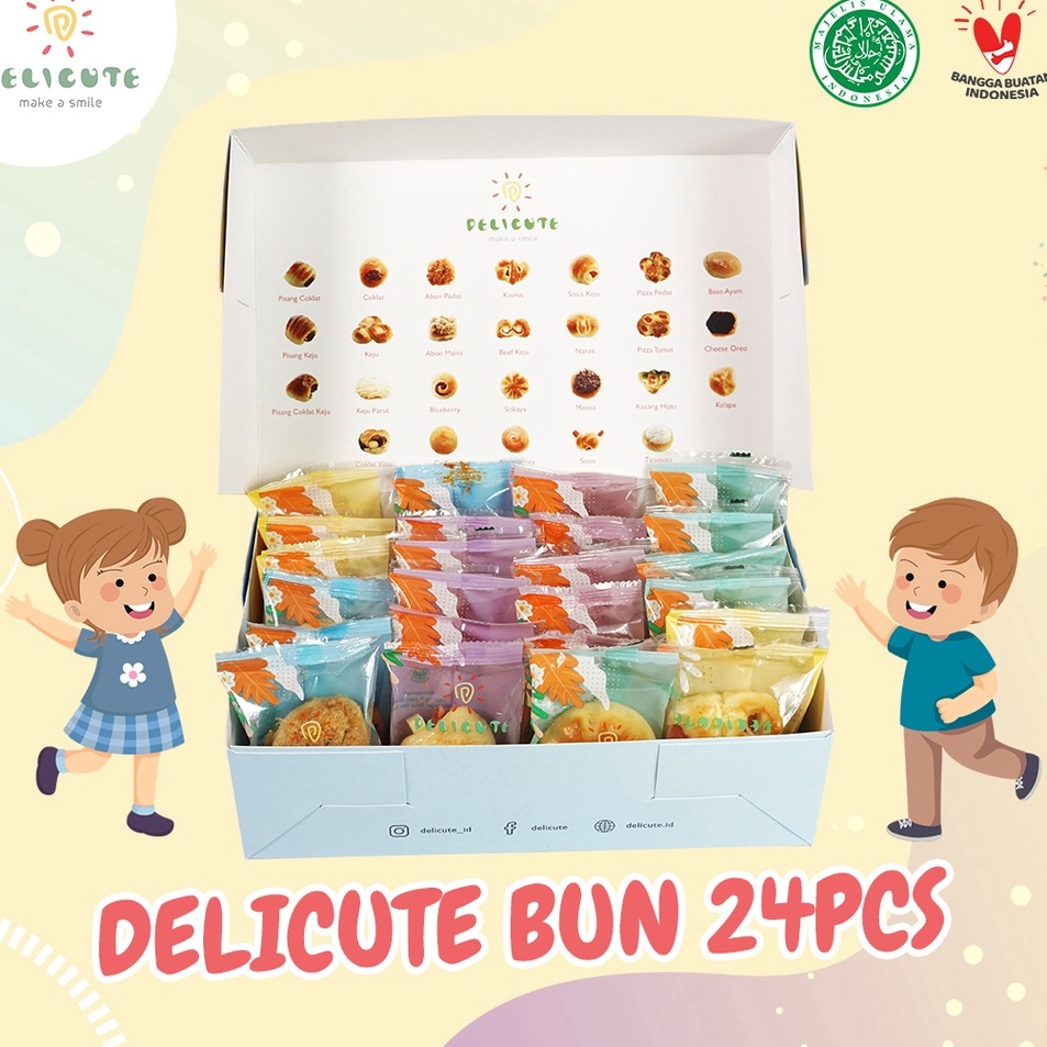 

←Stock Banyak✵➙ 70WAZ Roti Delicute Bun Kemasan Box isi 24pcs - Mix Rasa (bisa pilih rasa) L86 Best Terlaris