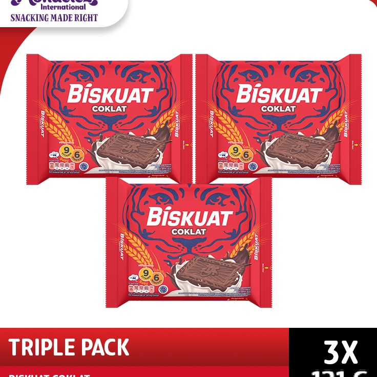 

✪Ready Stock✯ N9ZQM Biskuat Biskuit Chocolate Regular 121.6g, Jajanan dan cemilan favoritAnak Sekolah - triplepack N33 ☈Murah Banget