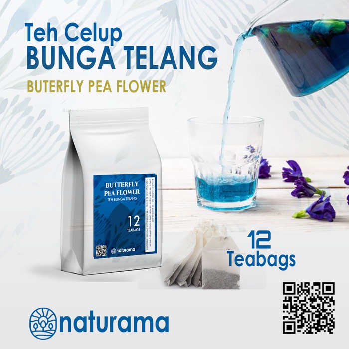 

Teh Bunga Telang Celup 12 Teabags Naturama Teh U Organik