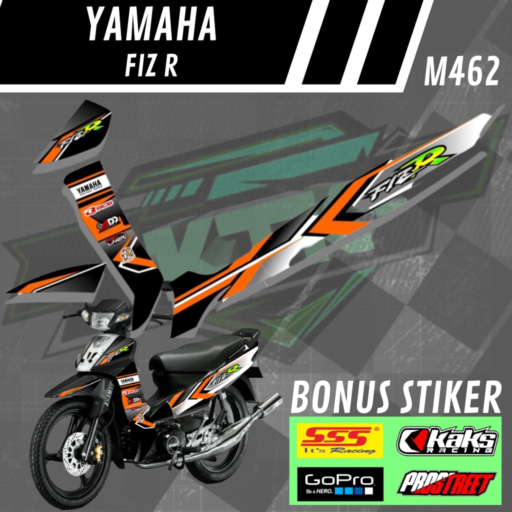 Lis Stiker Striping Variasi Aksesoris Motor Yamaha Fiz R M462 List Sticker Pelindung Bodi Decal Semi