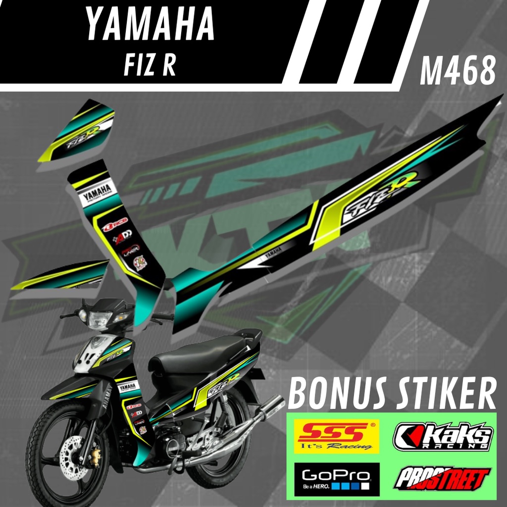 Lis Stiker Striping Variasi Aksesoris Motor Yamaha Fiz R M468 List Sticker Pelindung Bodi Decal Semi
