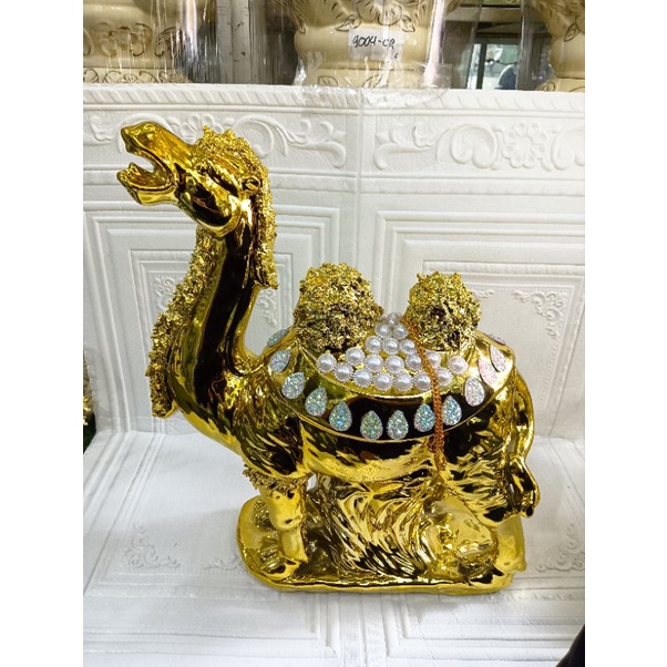 hiasan patung unta gold jumbo