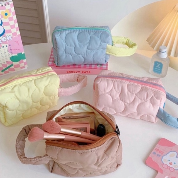 

[PRODUK ikGGR76] KENSHO Kotak Pensil Sleting Motif Bunga Flower Handle Pastel / Pouch Makeup Aesthetic / Tas Aksesoris Wanita Lucu Import / Zipper / Flowers 59