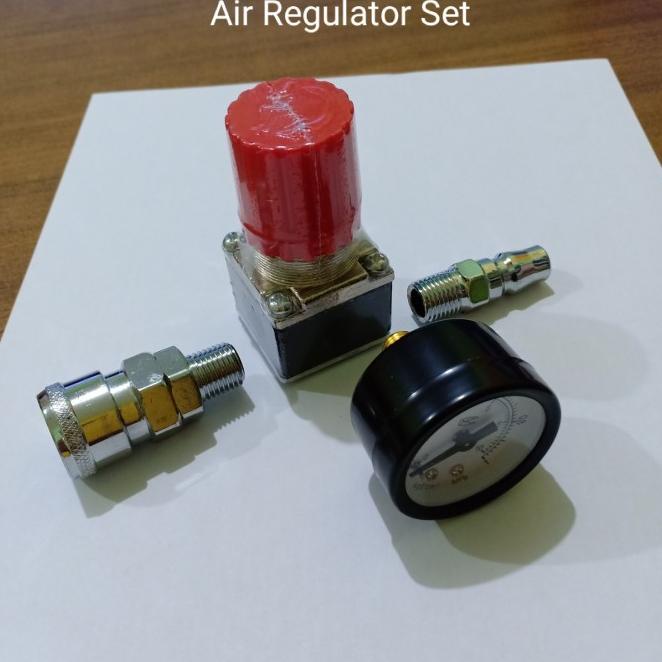 Regulator Kompresor Dgn Meteran Dan Coupler Set