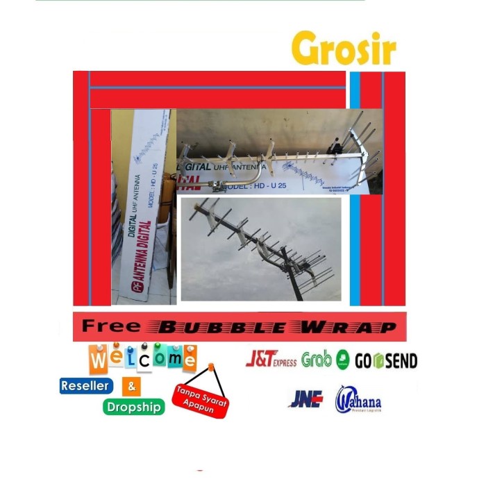 NEW SERIES ANTENA TV DIGITAL ANALOG OUTDOOR LUAR PF HD U 25 HD-U25 HDU-25 HDU25 ORIGINAL TERBARU
