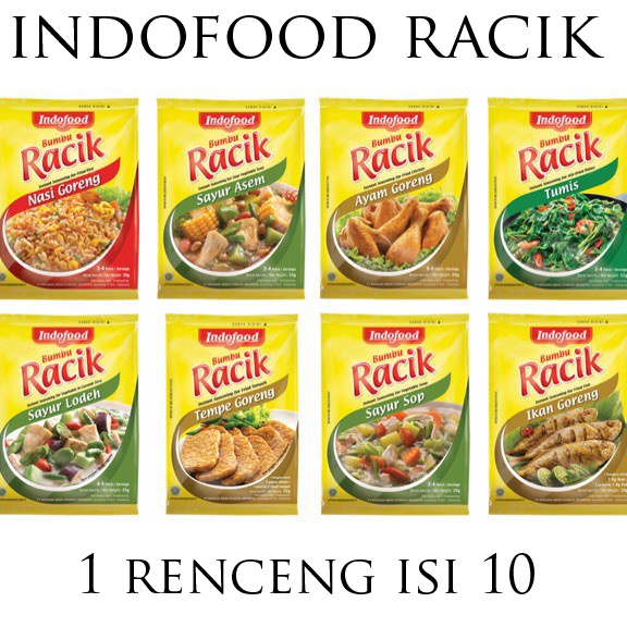 

↔Ready Stok WC87S BUMBU RACIK INDOFOOD sayur asem, sayur sop, tempe goreng, ikan goreng, ayam goreng 1renceng isi 10 P81 Ready Stock