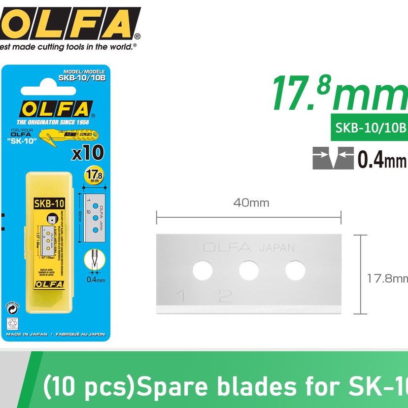 

✹Terkini➽ 7NMSC Olfa Refill isi Cutter SK-10 Spare Blade SKB-10/10B (10pcs pack with blister pack) D60 Sale