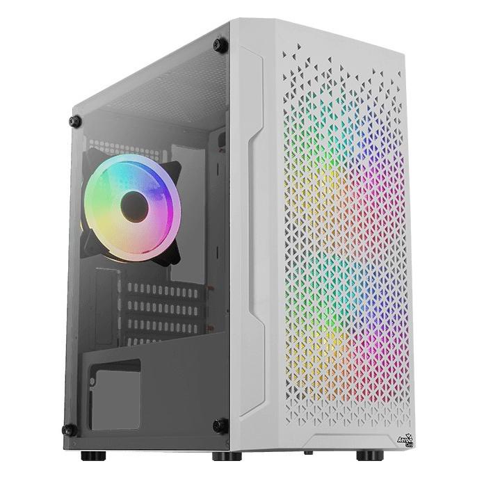 CASING AEROCOOL TRINITY MINI V2 WHITE - mATX TTEMPERED GLASS CASE