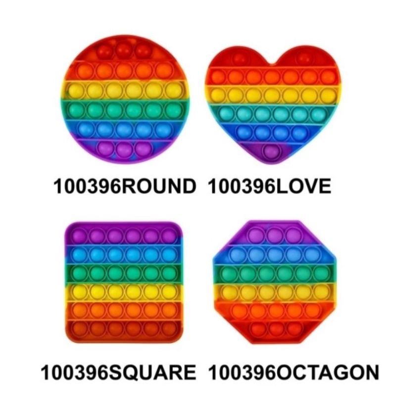 Mainan pop it rainbow pelangi top its