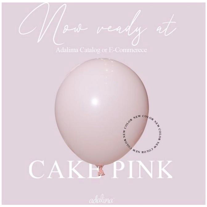 cusss order] Balon Latex Adalima Cake Pink isi 100