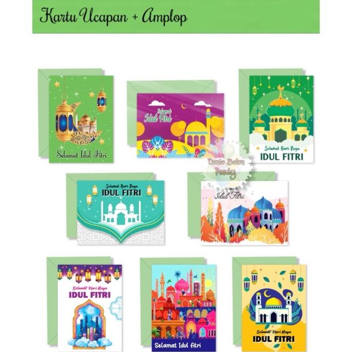 

:0:0:0] Greeting Card Idul Fitri / Kartu Ucapan Hampers Lebaran Amplop Hijau