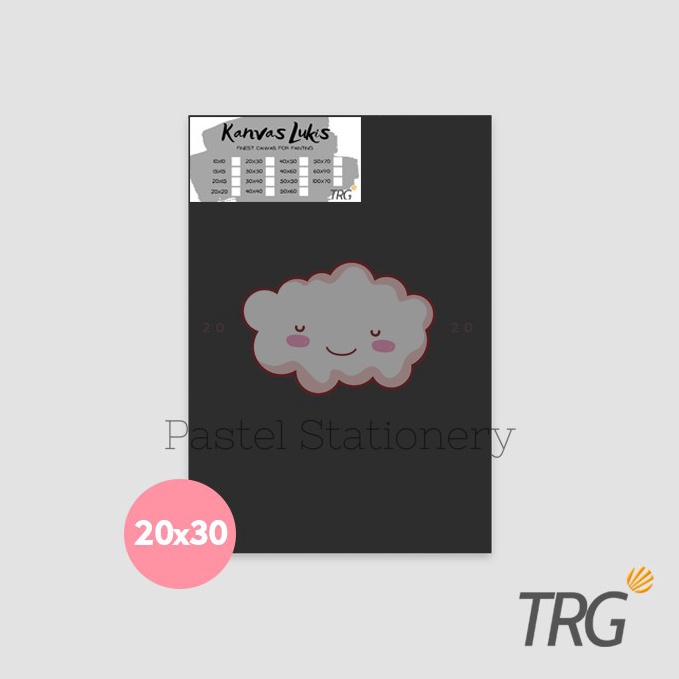 

8P9PW Kanvas Lukis Hitam 20 x 30 cm TRG - Black Canvas Board 20x30 TRG 7658