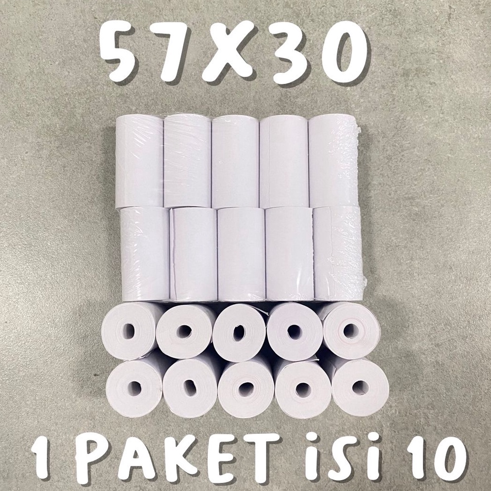 

DT82 (READY) 57X30 Kertas Struk Thermal Paper Rol 1 paket uk 57x30 57X40 57X50 (PILIH VARIASI) ➟Terbaru