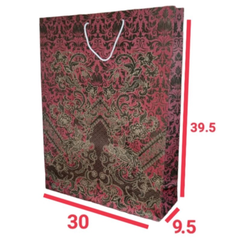 

Paper bag batik ukuran XL 30x9,5x39,5 isi 12pcs
