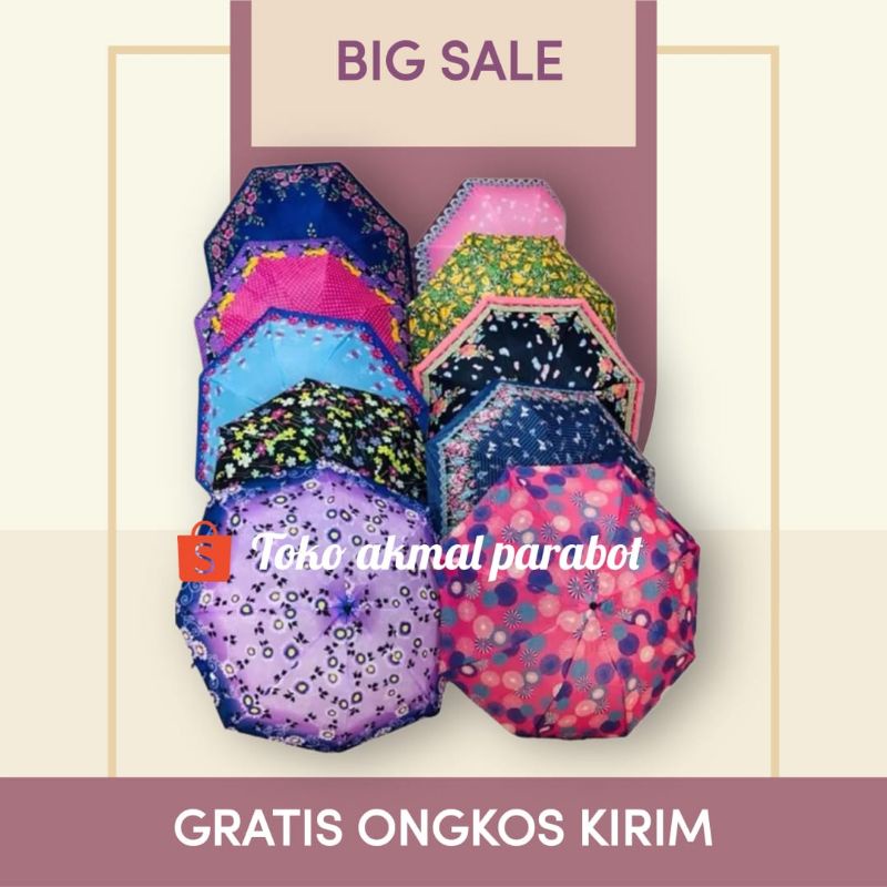 PAYUNG LIPAT 2 ( BAHAN SATIN)