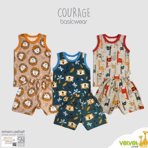 Velvet Junior Setelan Baju Anak Kutung Cln Pendek - Courage Series