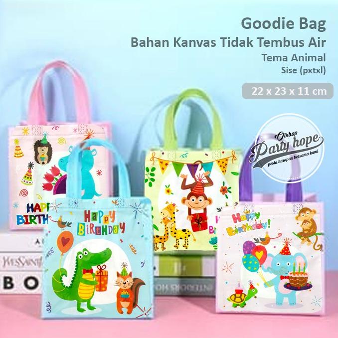 

((((()paling dicari] Tas Souvenir Ulang Tahun tema Animal / Goodie Bag Tas Ultah tema Hewan