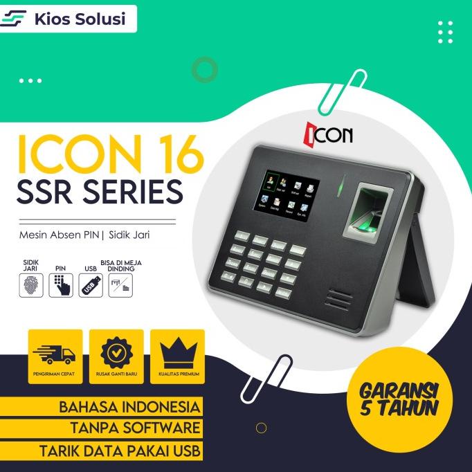 Mesin Absensi | Fingerprint | ICON 16 | Absen Terlaris