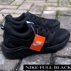 HOT SALE. [PROMO] Sepatu Sekolah - sepatu nike hitam - Seragam sekolah cewek cowo tk sd smp laki per