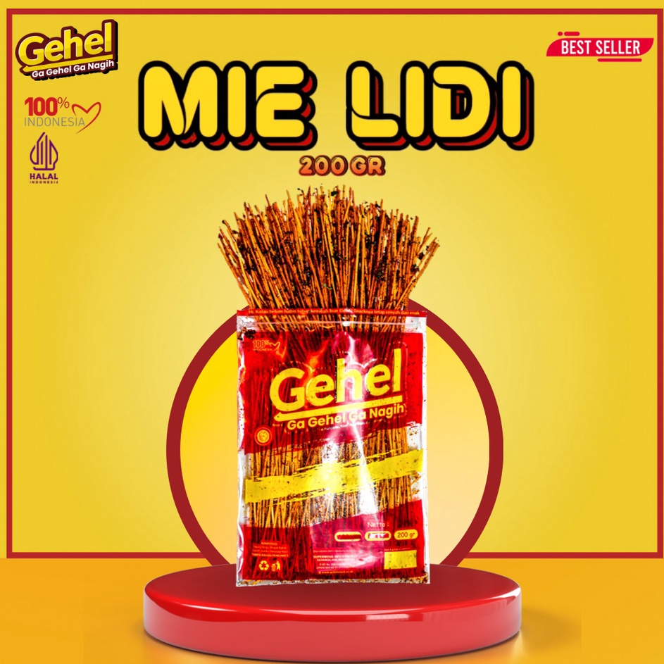 

Hot Item Gehel Mie Lidi 200gr - Makanan Ringan (Grosir)