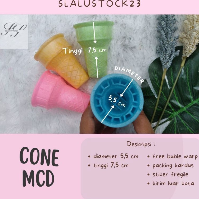 

PQLS7352 8.8 Packing bubblewrap & Kardus Cone Es Krim Semprong MCD ukr Diameter 5.5 cm isi 150 PCS