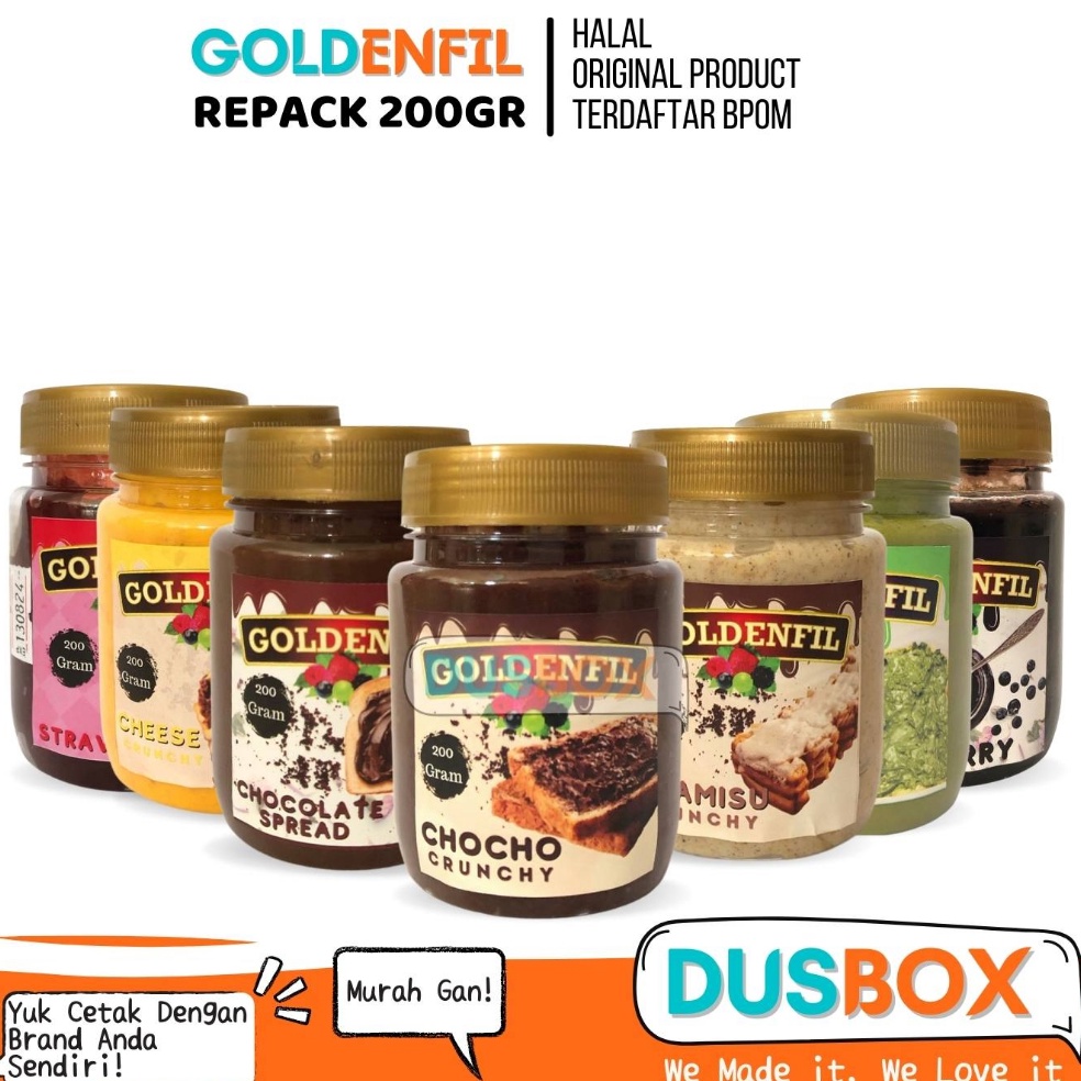 

Kepuasan Belanja Goldenfil Choco Crunchy / Spread Repack 200 gr / Selai Goldenfil / Selai Roti