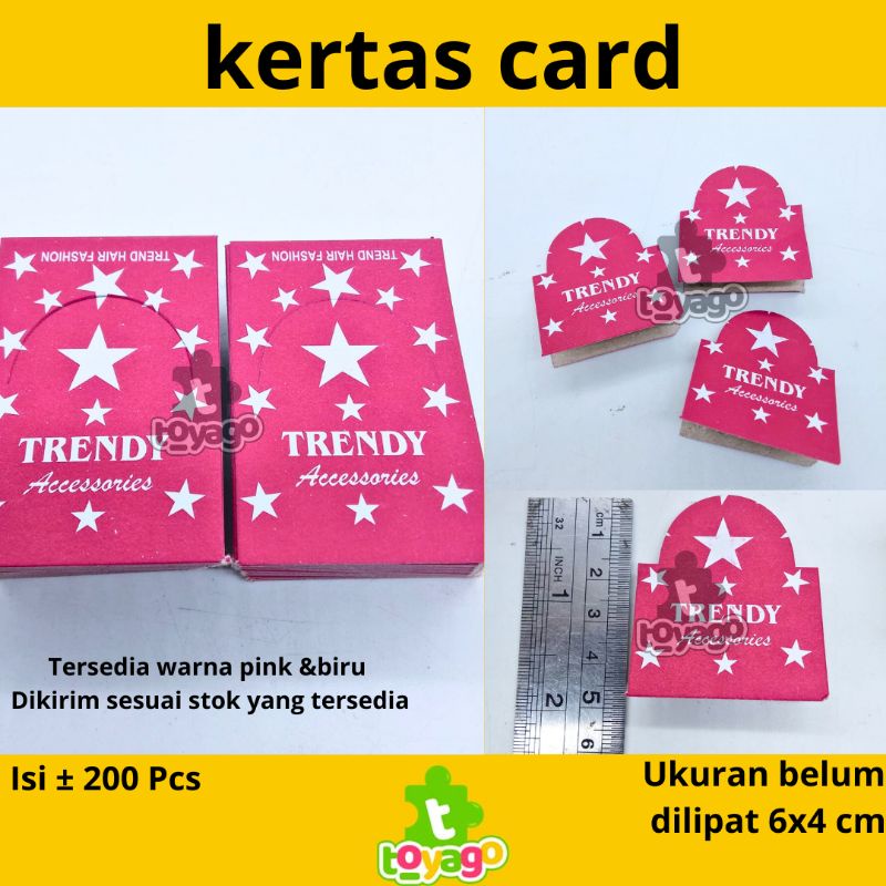 

Hang tag card/Gantungan penjepit plastik isi±200 Pcs Grosir Murah (card @6000 toyago toys)