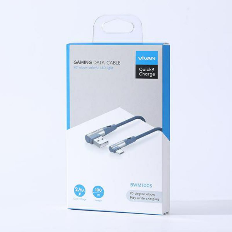 kabel data vivan micro/tipeC/lightning gaming fast charging