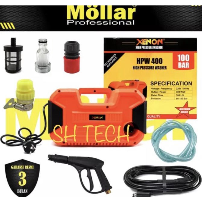 JET CLEANER XENON HPW 400 HPW400 MESIN STEAM CUCI MOBIL AC 400 WATT