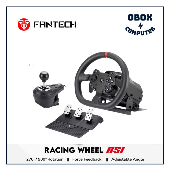 Terlaris Fantech Rs1 Racing Steering Wheel Simulator Force Feedback