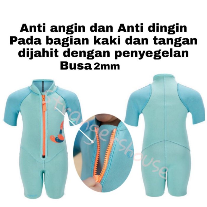 Terlaris Mnr063- Baju Renang Bayi Pantai Anak Hangat Dan Anti Dingin Wetsuit Th