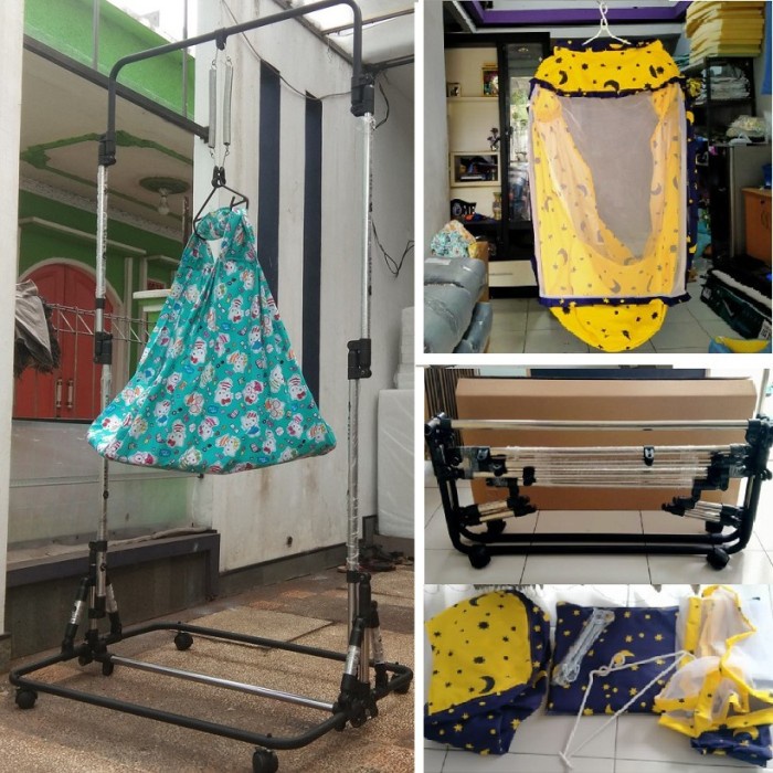 Terlaris Oi343 Tiang Ayunan Bayi Portable Terbaru Lipat Elegan Praktis Tiang St