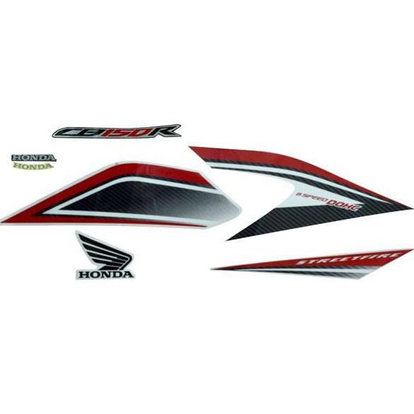 Terlaris Sticker Body Kanan Putih Merah New Cb150R Streetfire 01 Aksesoris Motor
