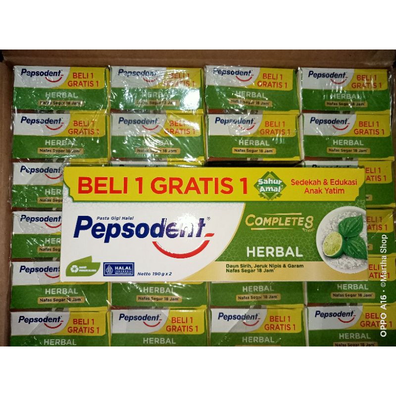 pepsodent herbal 160gr x 2