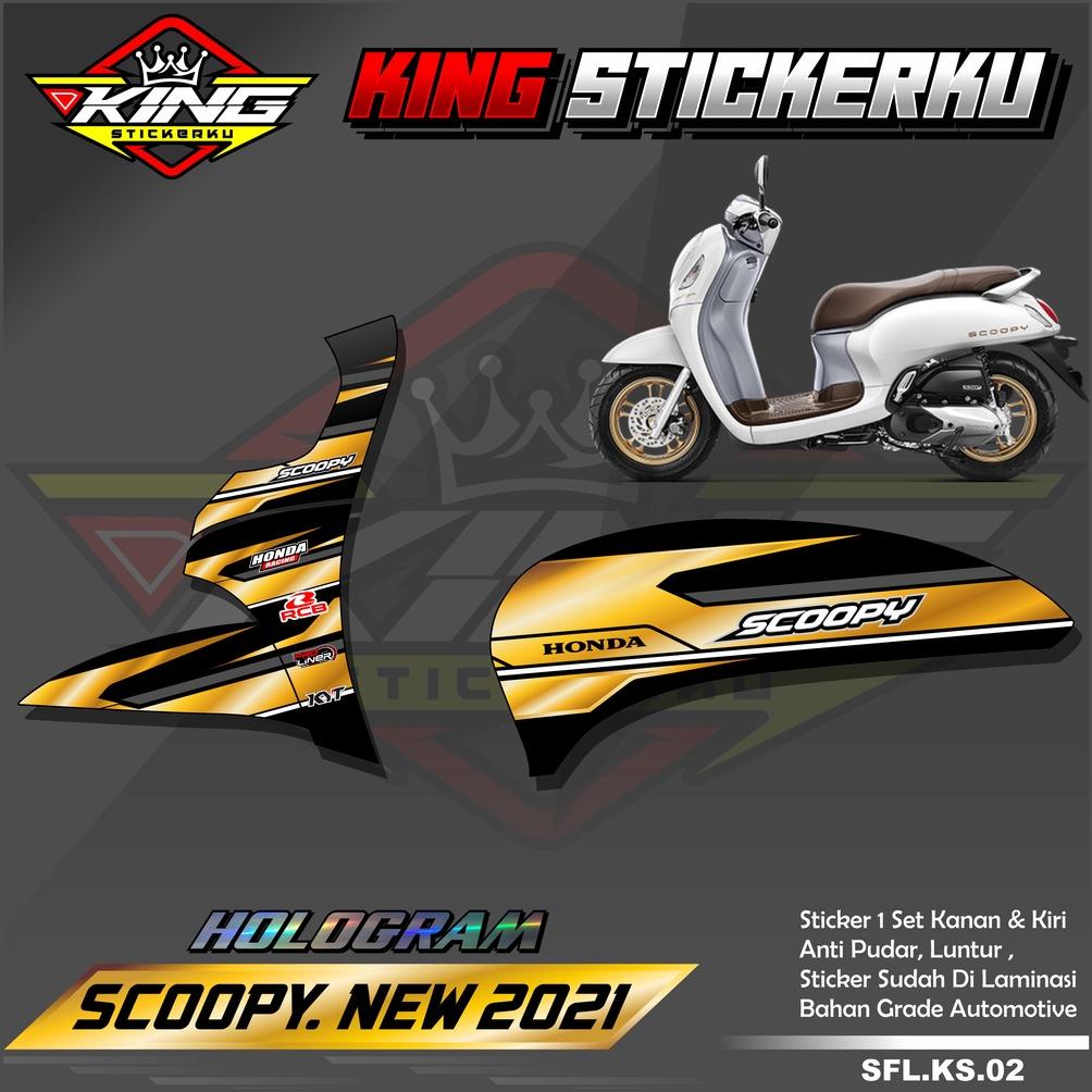 Update Stiker Striping List Variasi Scoopy 2021 - Sticker Striping Motor Scoopy New 2021 Desain Raci