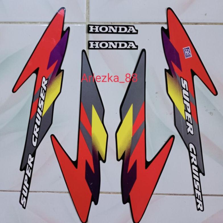 Aksesoris Striping Tiger 1997 1998 | Sticker Bodi Honda Tiger Lama Motor Ori