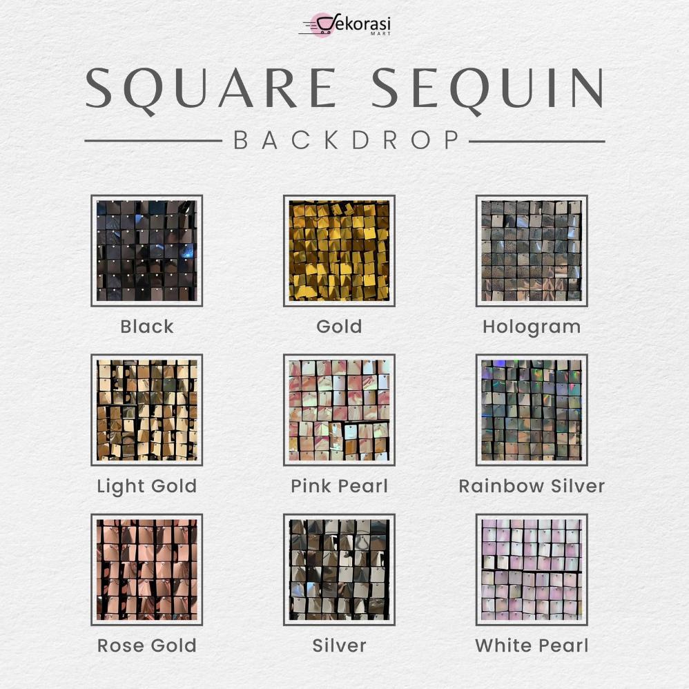 Termurah Square Sequin Tile Backdrop / Sequin Backdrop / Dekorasi Dinding / Dekorasi Pesta / Dekorasi Ulang Tahun Lamaran