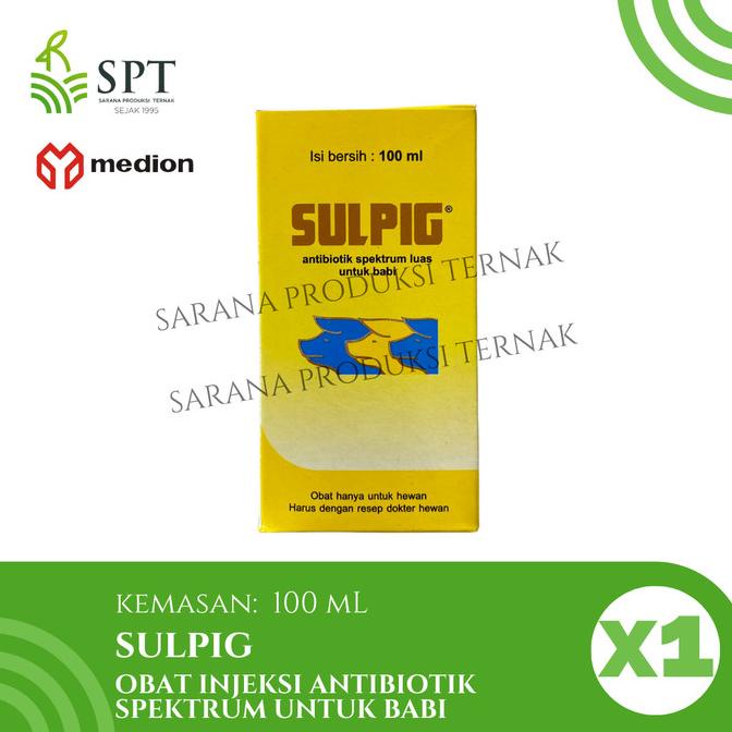 ] SULPIG 100 ml OBAT INJEKSI ANTIBIOTIK BABI MEDION