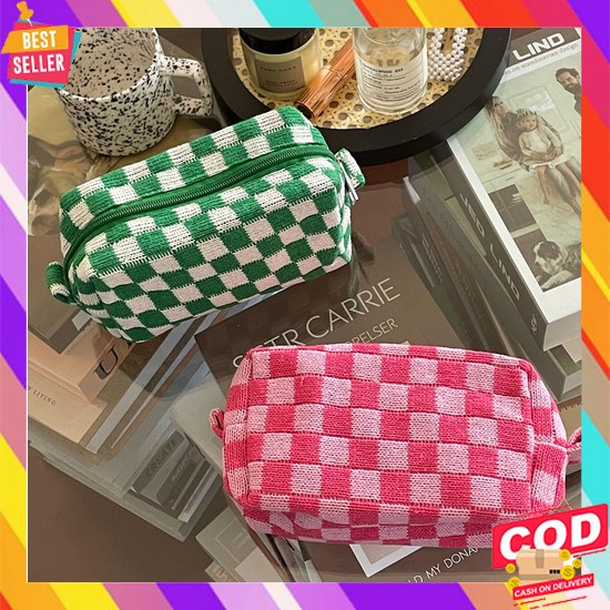 Tempat Pensil Anak Perempuan Pencil Case Sekolah Terbaru Wadah Pulpen  Tas Pensil Rajutan Mesh Ins K