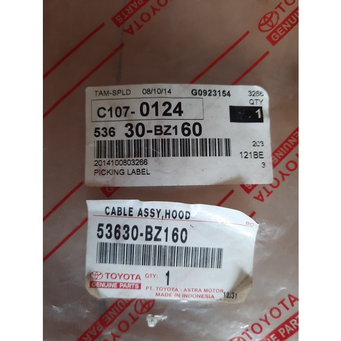 kabel kunci kap mesin avanza xenia 2012 2013 2014 2015 ori dhaffastore