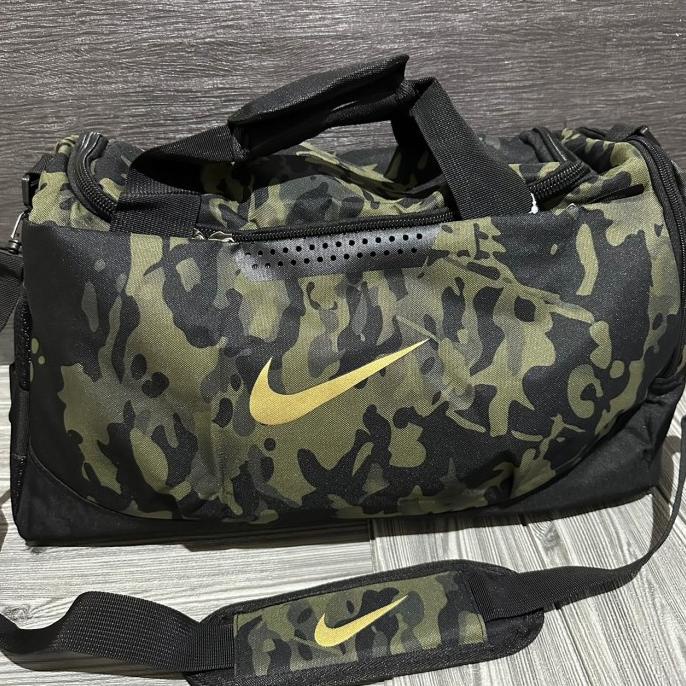 Tas Olahraga Duffle Bag Nike Font Army Original Camo Bag