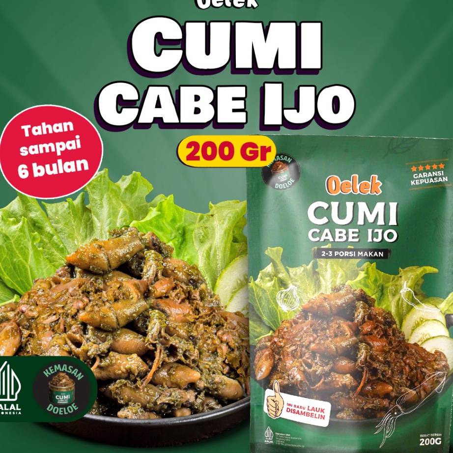 

ﾇ CM 9195 Oelek Cumi Cabe Ijo Oelek / Lauk Cumi Cabai ijo / Lauk Siap Saji (♥C6369]
